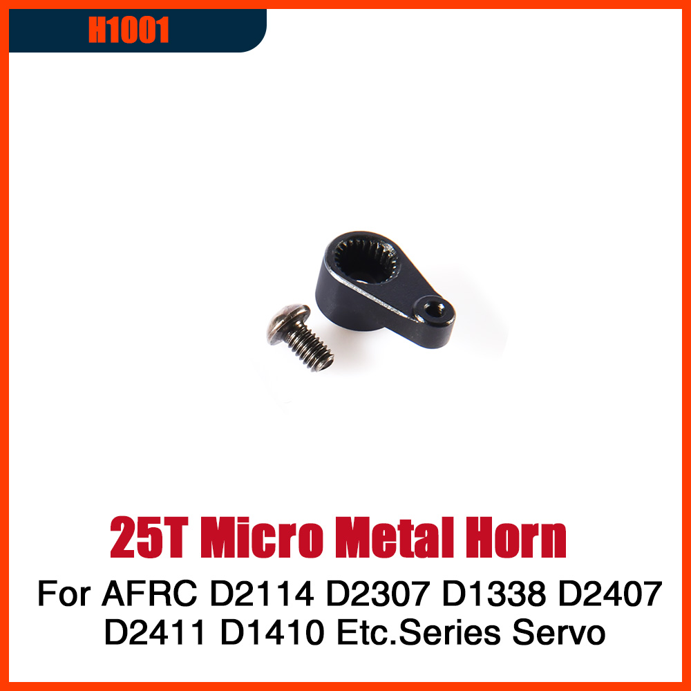 Micro Servo - 25T マイクロ金属製ホーンアーム、アルミニウム合金製、AFRC D2114、D1338、D2307、D1410、D1802MGシリーズのサーボモーター用DIY組み立てアップグレードキット。