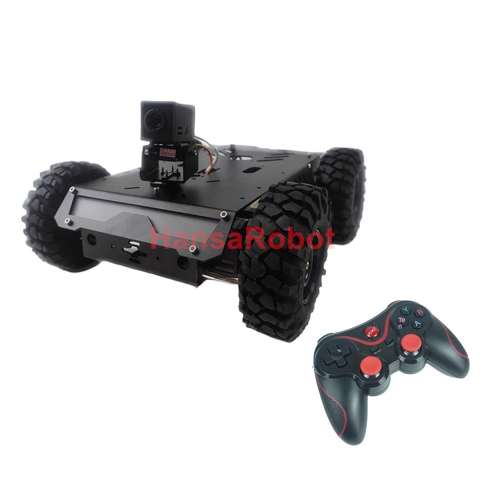 Tracked Robot Chassis - 4GワイヤレスWiFiアプリRCスマートビデオ4WDロボットカーキットオフロード障害物回避車Mixlyグラフィカルプログラム未組み立て