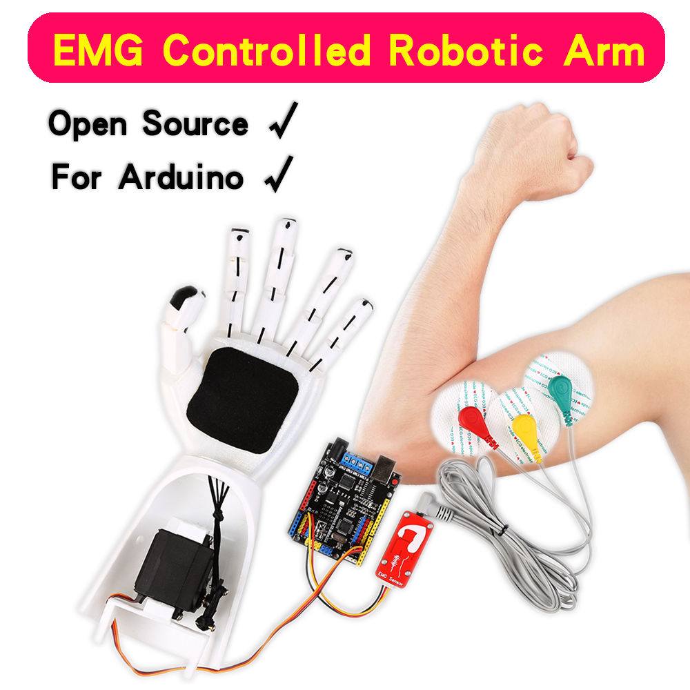 Robot Arm Kit - 電気ロボットアームセンサー、筋肉信号センサー、arduinoプロジェクト、オープンソース実験室プロジェクト