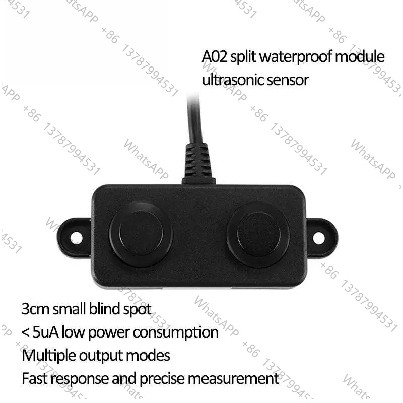 Ultrasonic Distance Sensor - IP67 A02 防水距離センサープローブ超音波モジュール 3 センチメートル小さな死角