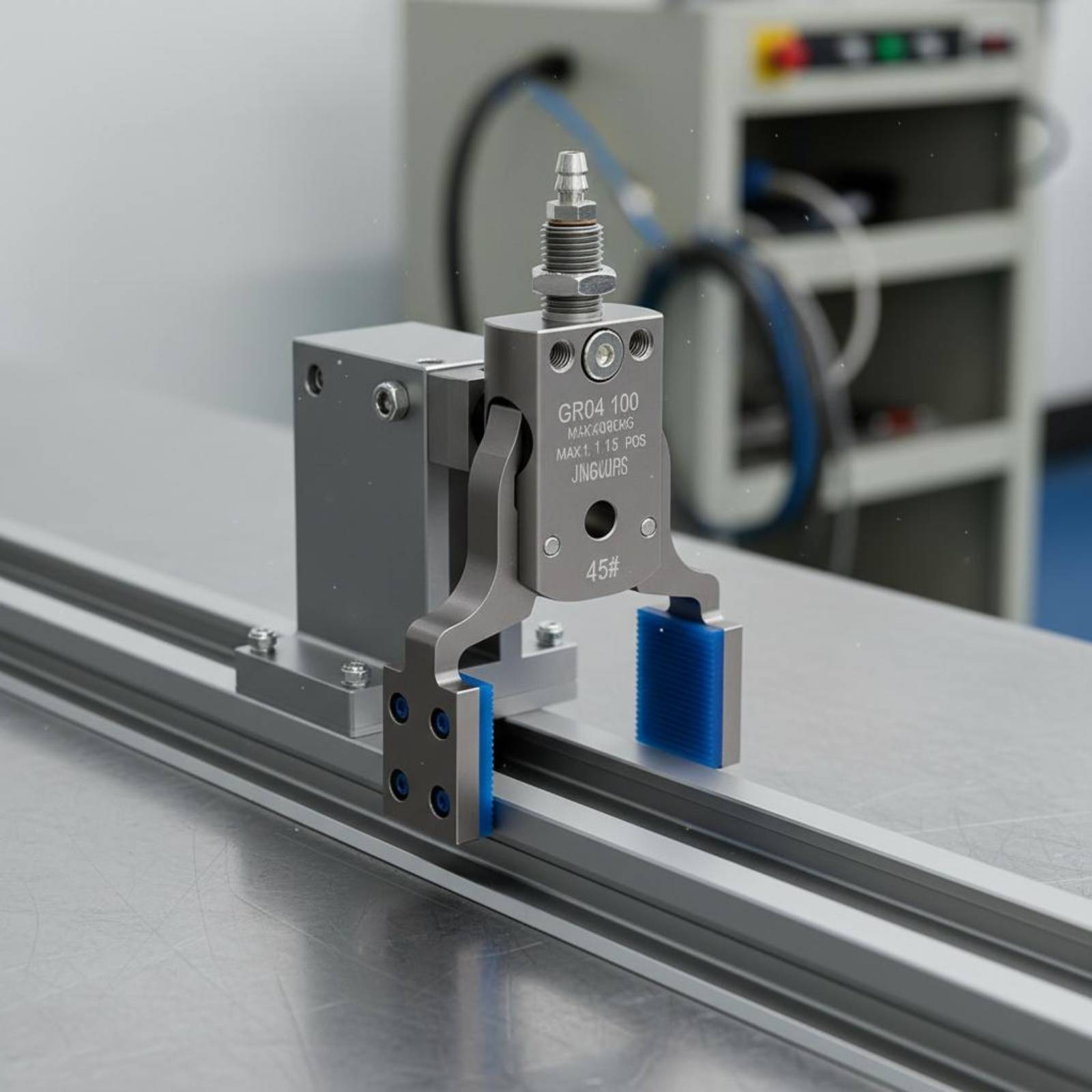 Robot Gripper - ミニ空気圧グリッパー 強力なクランプ力 広開口グリッパー ロボットアーム空気圧クランプ コンパクト設計 ロボットクロー