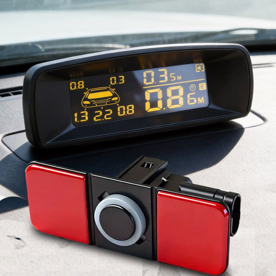 Ultrasonic Distance Sensor - QXNY Parktronic 4/6/8 パーキングセンサーキット リバースバックアップレーダーシステム 音声警告付き