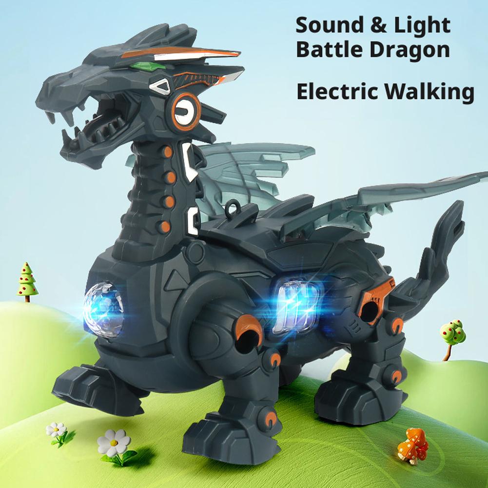 Line Follower Robot - 機械式恐竜おもちゃ 電動歩行ロボット ドラゴン スプレーミスト LEDライト サウンド咆哮