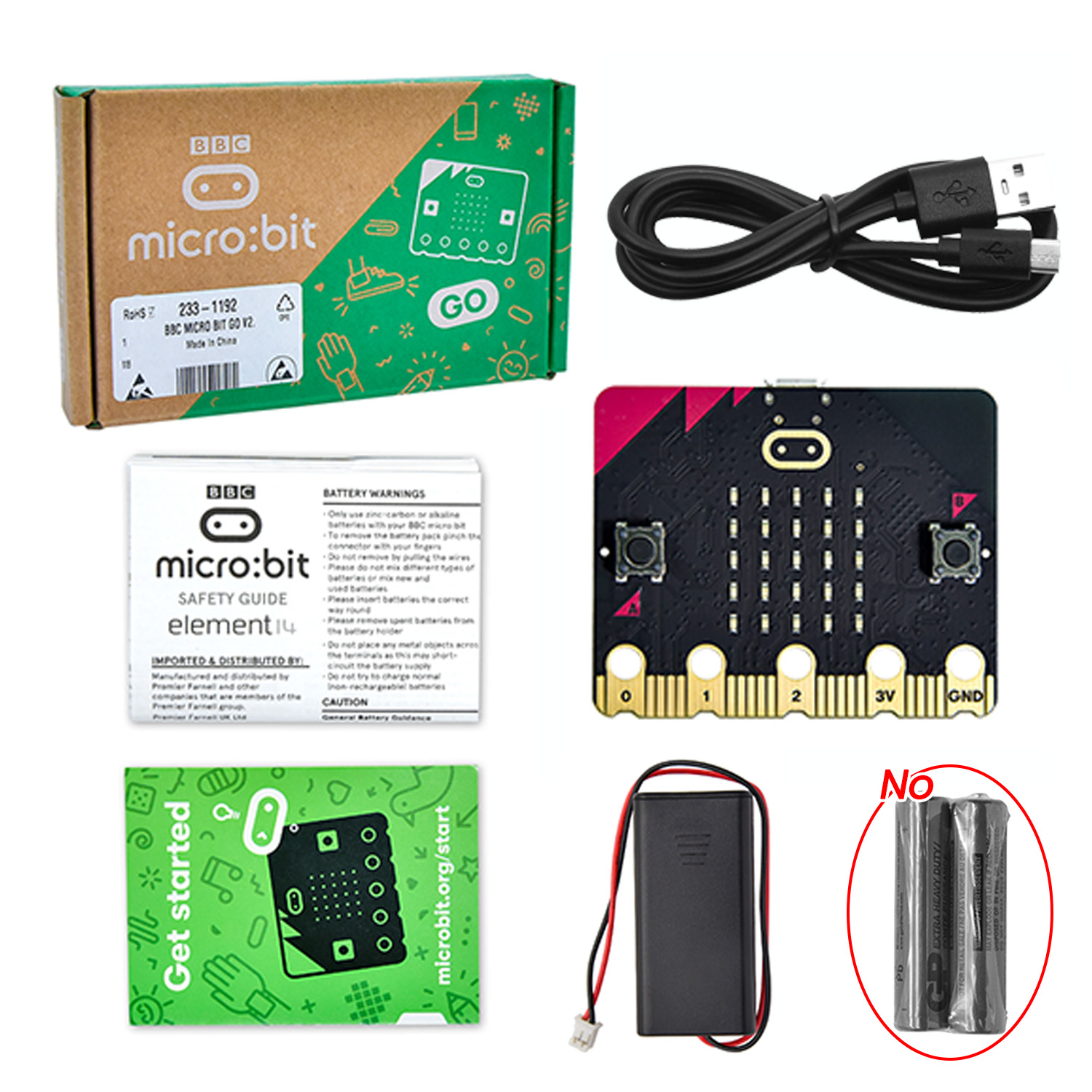 Microbit Robot - オリジナル BBC マイクロビット V2 開発ボードマイクロ: ビットゴーキット
