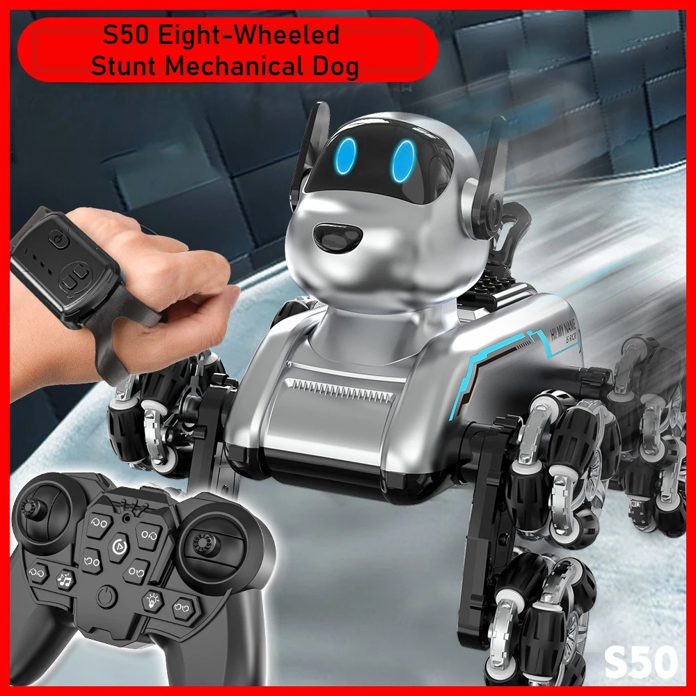 Robot Wheel - S50 インテリジェントロボット犬 ジェスチャー感知 変形 八輪スタント リモコンカー