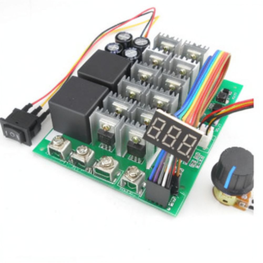 Dc Motor 12V - Haisenda製12V、24V、36V、48V、60A対応DCモーター速度コントローラー。PWM制御、可変電圧ドライブ、可逆スイッチ機能付き。