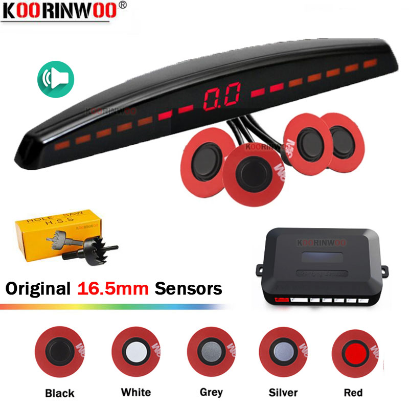 Infrared Obstacle Sensor - Koorinwoo-車用の調整可能なフラットセンサー,リアパーキングセンサー,13mm,LEDスクリーン付き