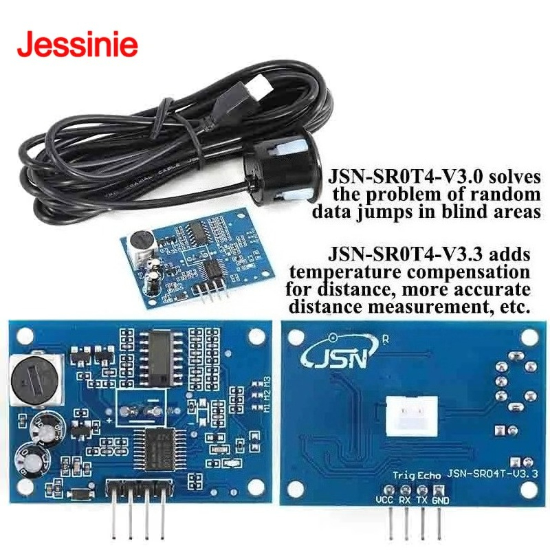Ultrasonic Distance Sensor - JSN-SR04T JSN SR04T 3.3 防水超音波モジュール防水統合距離測定トランスデューサーセンサー Arduino