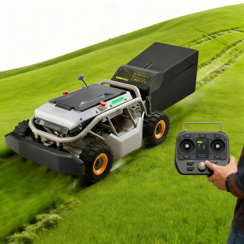 Robot Wheel - カスタマイズされたリモコン式芝刈り機 4WD 75% 37 ° 急斜面用カッター（ワイドホイール版）スマートリモートモア