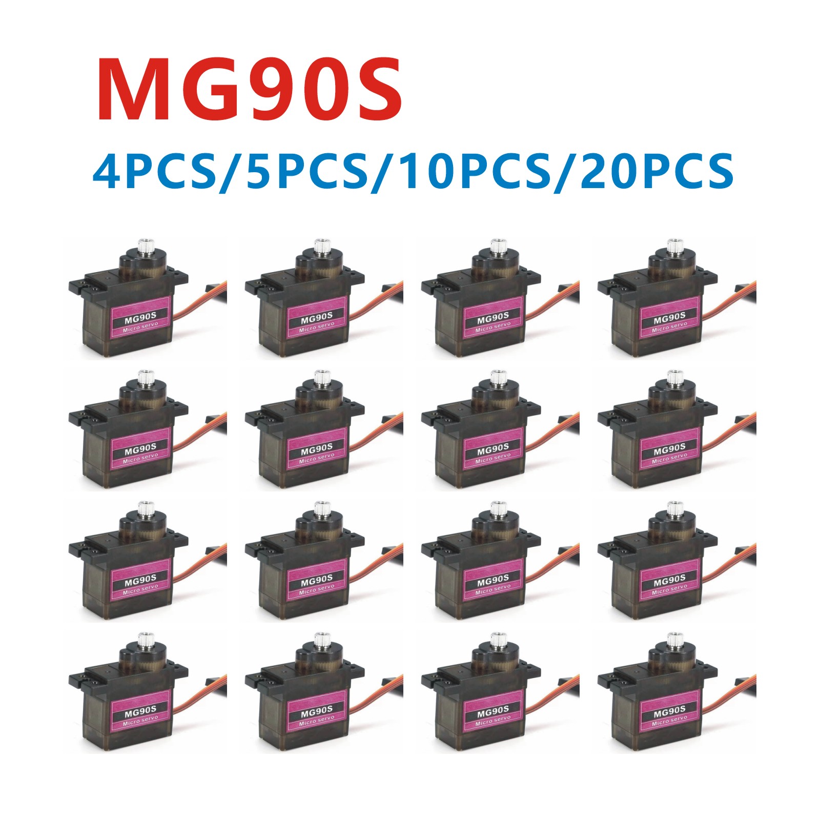 Servo Sg90 - 4/5/10/20 個 MG90S メタルギア RC マイクロサーボ