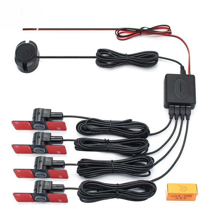 Infrared Obstacle Sensor - 駐車場センサーアシスタント Parktronics 4 ブラック/シルバー/ホワイト 13 ミリメートルフラットセンサーリバースレーダーサウンドブザーアラーム音