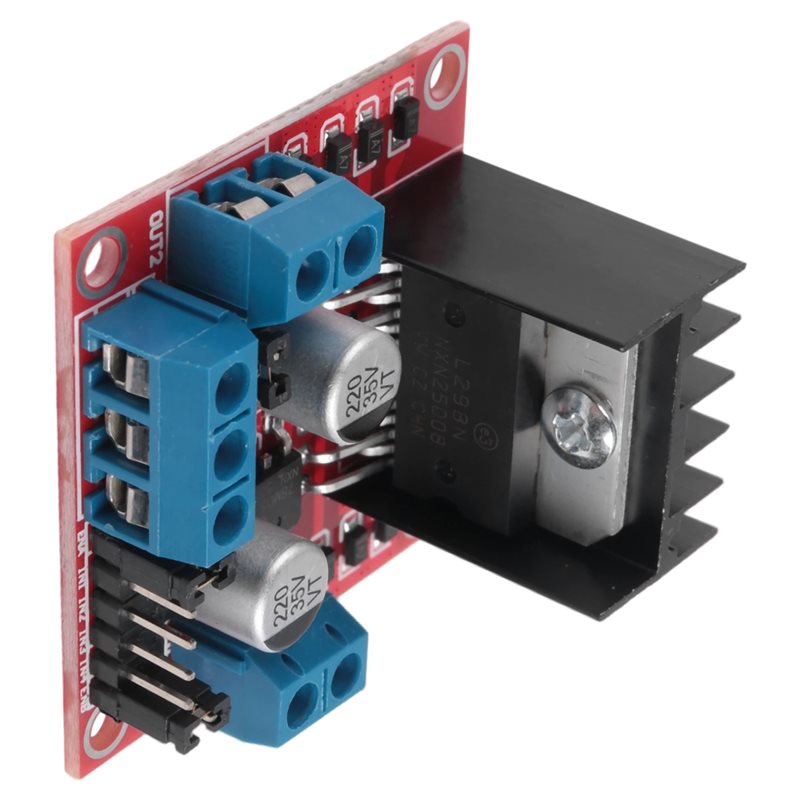 L298N Module - AED7-L298N モジュールデュアル H ブリッジステッピングモータードライバーボードモジュール 2A/25W、ロボットやスマートカーに最適