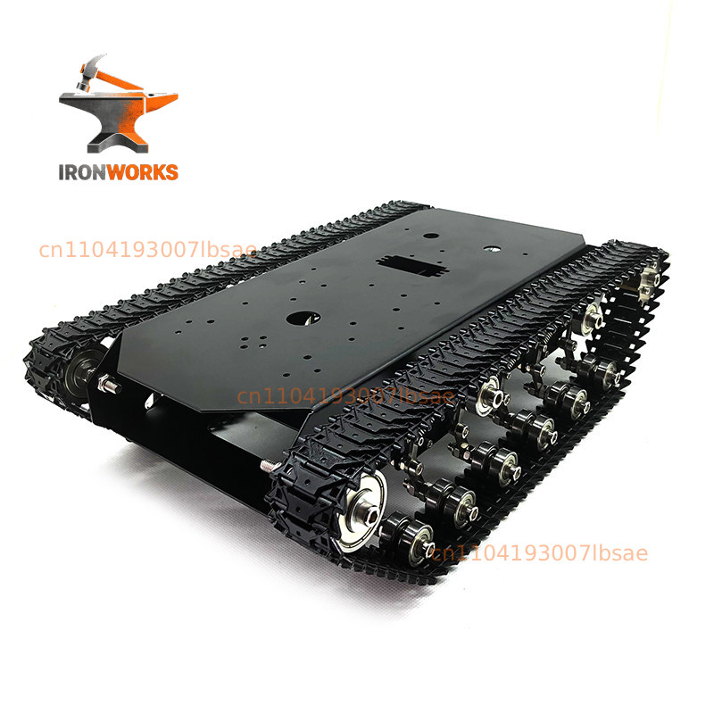Tracked Robot Chassis - TN70 全金属製トラック式戦車シャーシ、サスペンション衝撃吸収、電動リモコンロボット、オフロード障害物回避機能付き