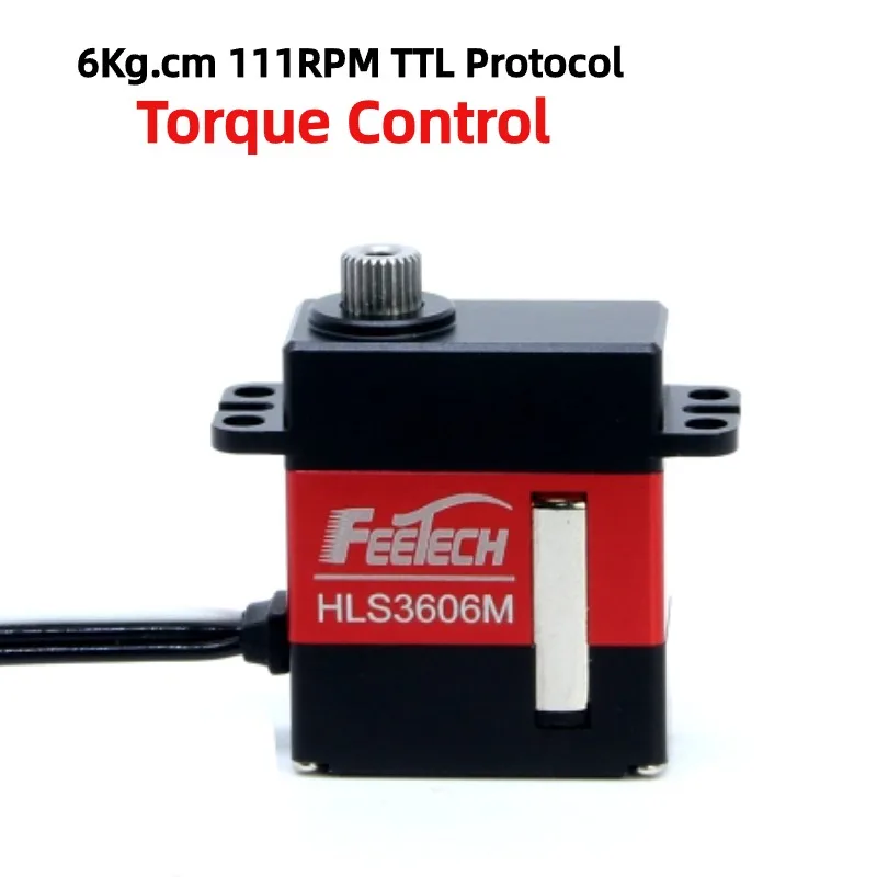 Micro Servo - 6Kg.cm トルク制御アップグレードマイクロ磁気エンコーダシングルシャフトサーボ HLS3606M 360 角度シリアルバスサーボロボットアーム治具用