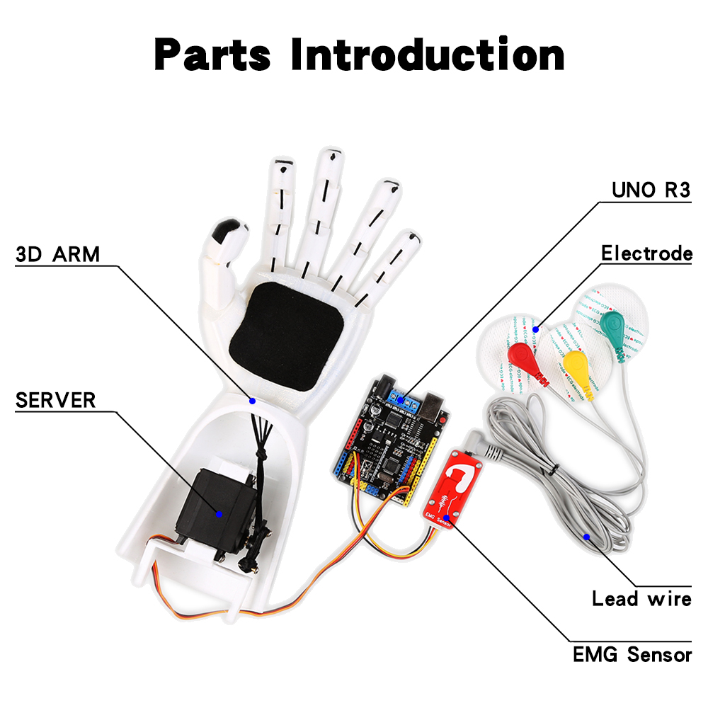 電気ロボットアームセンサー、筋肉信号センサー、arduino - Robot Arm Kit のレビューと価格