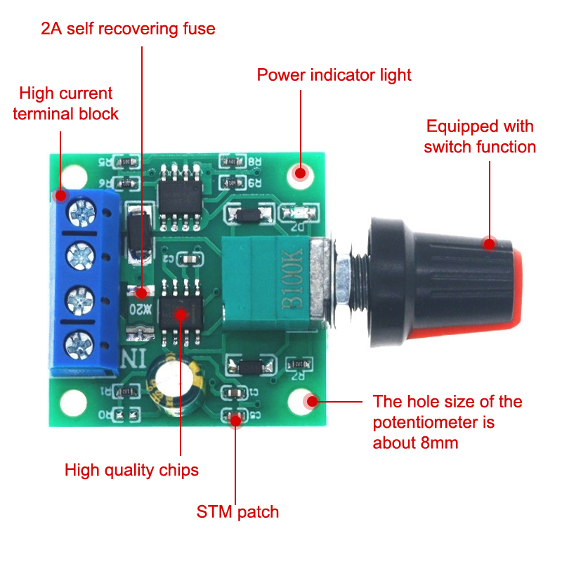 1個入り調整可能な速度DCモータードライバー、家庭用耐久性の - Dc Motor 12V のレビューと価格