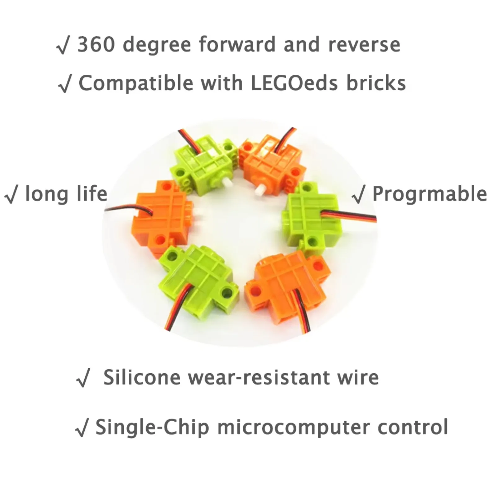 Geekservo 360度連続回転サーボモーター4個。ブロ - Microbit Robot のレビューと価格