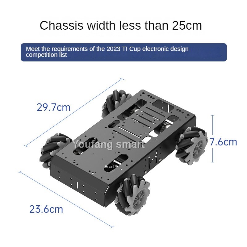 10kg積載 4WD メカナムロボットカー 97mm全方向ホ - Arduino Robot のレビューと価格