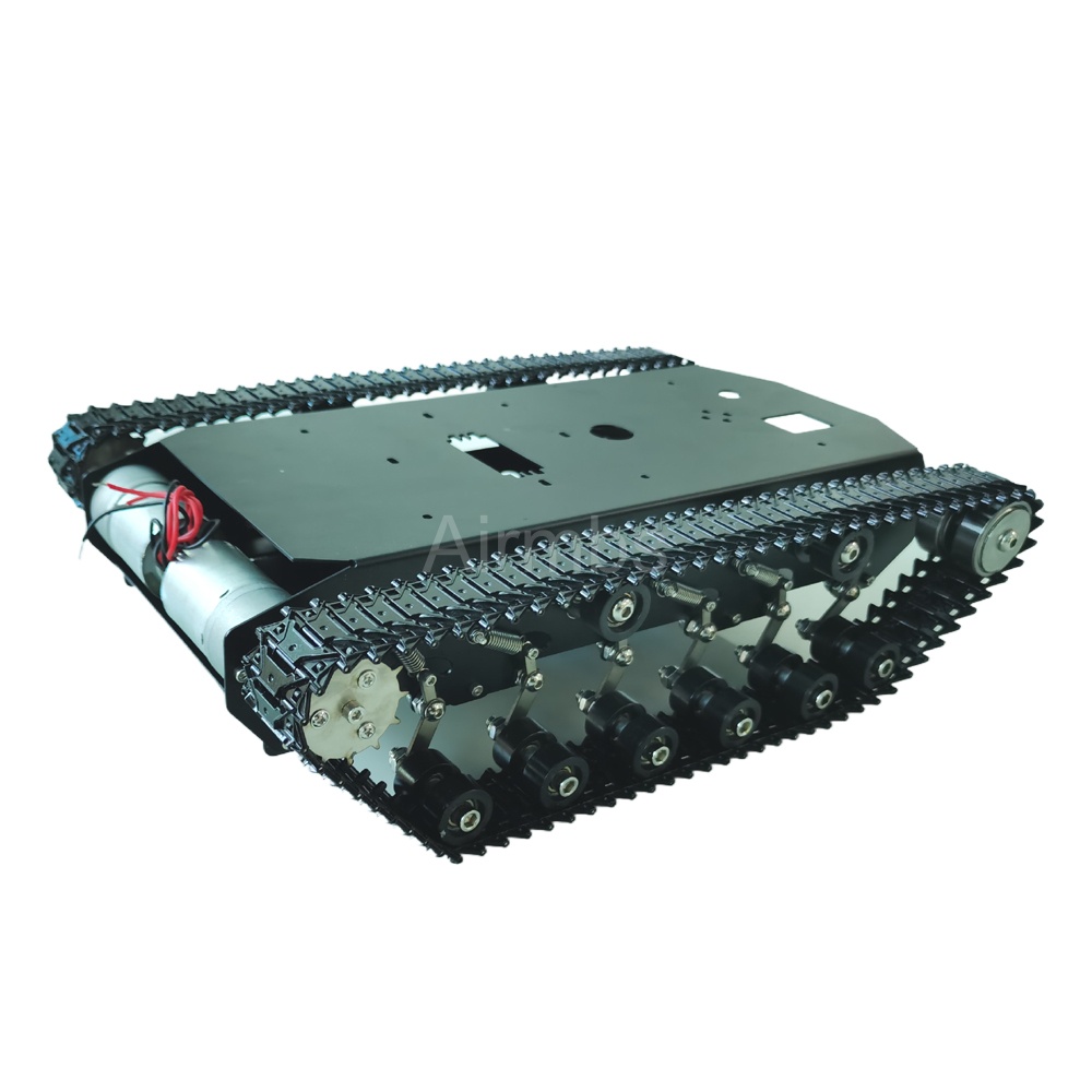 12KG 実際の負荷金属サスペンションクローラータンクシャー - Tracked Robot Chassis のレビューと価格