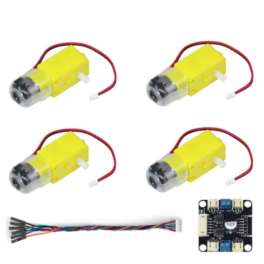4 TTモーターとドライバーキット 4 DCモーター コンパ - Motor Driver L298N のレビューと価格