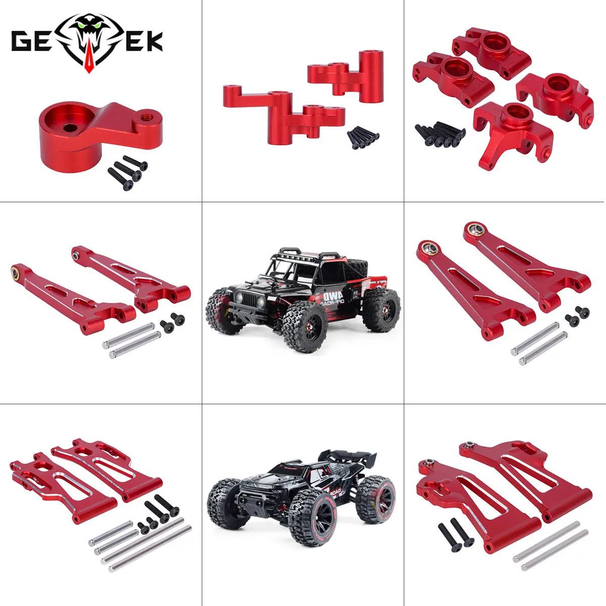 CNCアルミ製ステアリングカップ、フロントリアスイングアーム - Robot Car Kit のレビューと価格