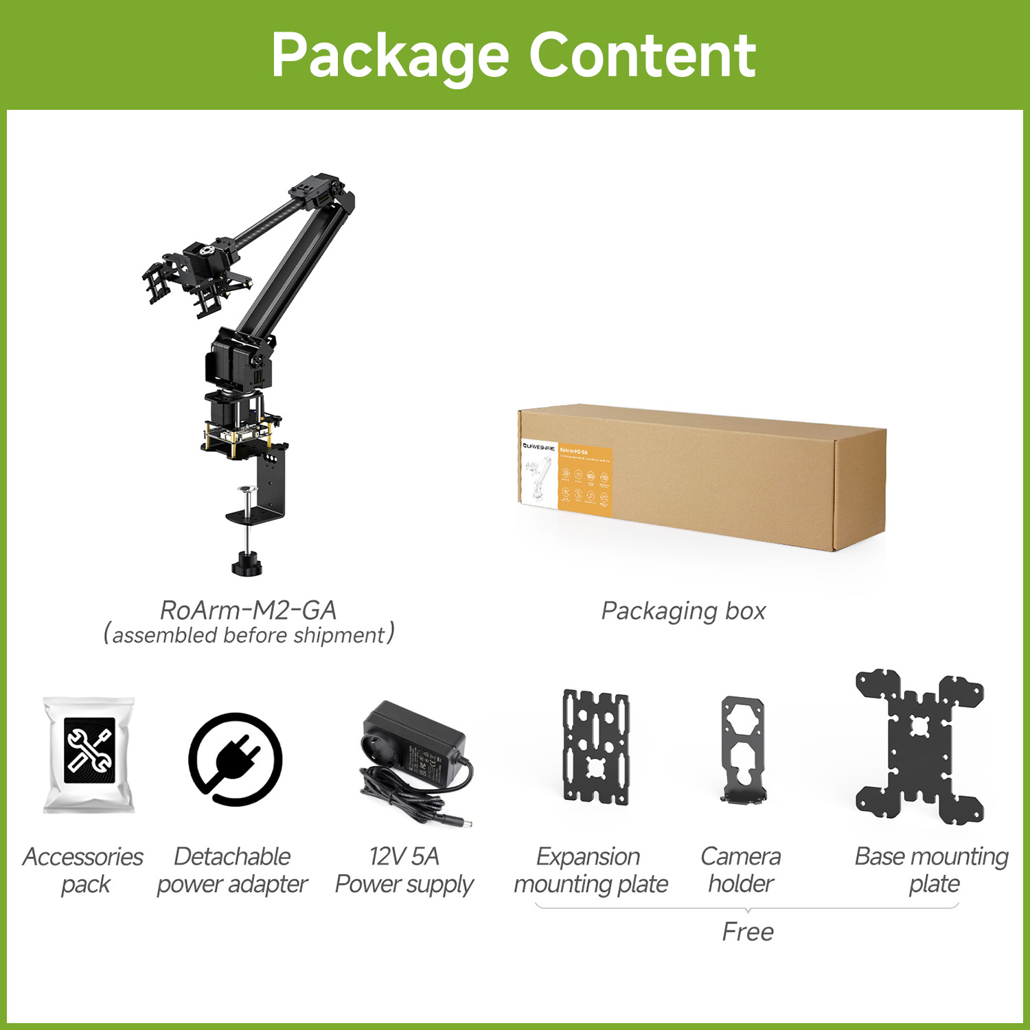 Waveshare 3+1 DOF高トルクシリアルバスサーボ - Robot Arm Kit のレビューと価格