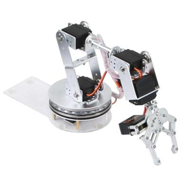 シルバー 6 DOF ロボットアーム 180/360 度回転 - Robot Arm Kit のレビューと価格
