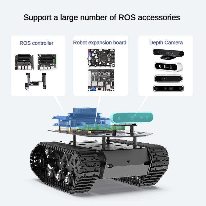 強力な衝撃吸収タンクシャーシ,オールメタルタンク,コイルキッ - Tracked Robot Chassis のレビューと価格