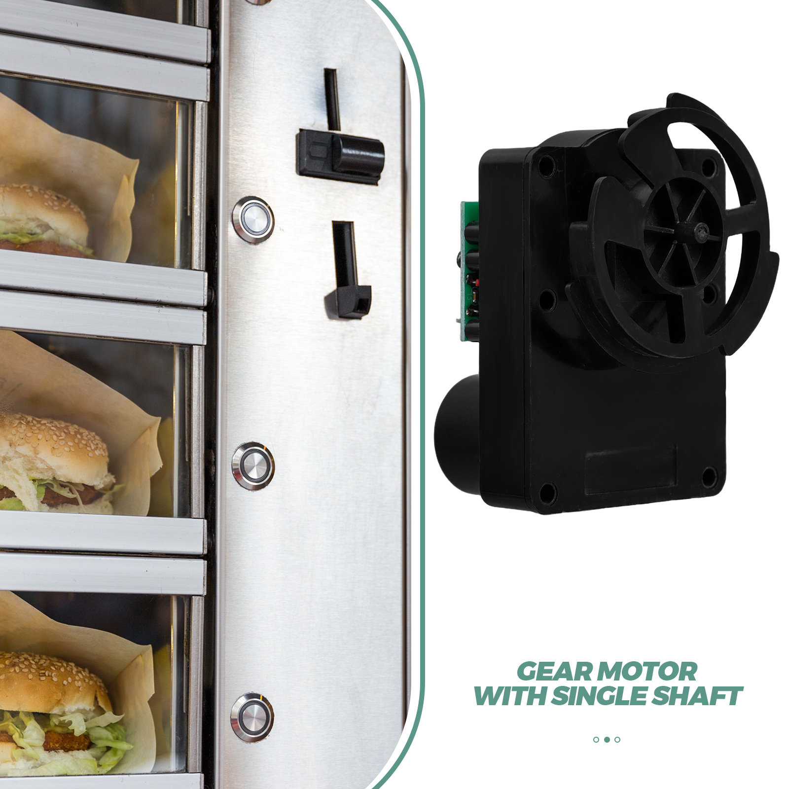 自動販売機用モーター、単軸ギア減速システム搭載、自動化と連続 - Geared Motor のレビューと価格