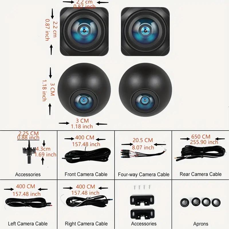究極の360 °   パノラマカメラセット 4CH AHD  - Infrared Obstacle Sensor のレビューと価格